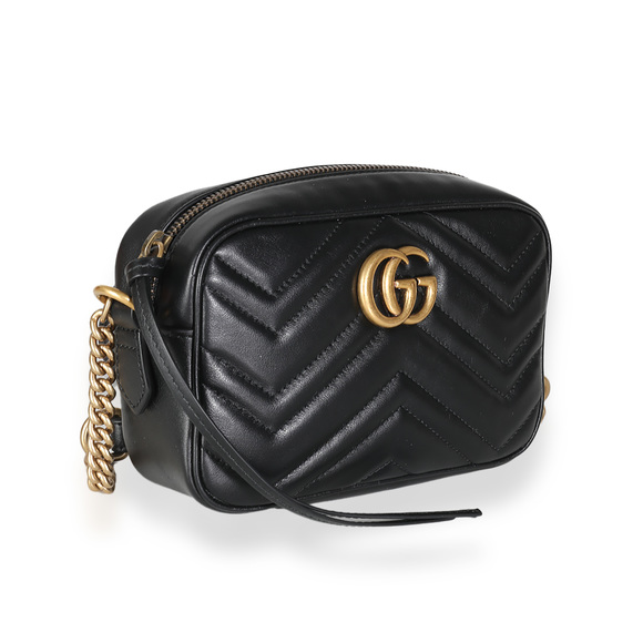 Gucci Black Matelasse Mini GG Marmont Camera Bag - Picture 3 of 8